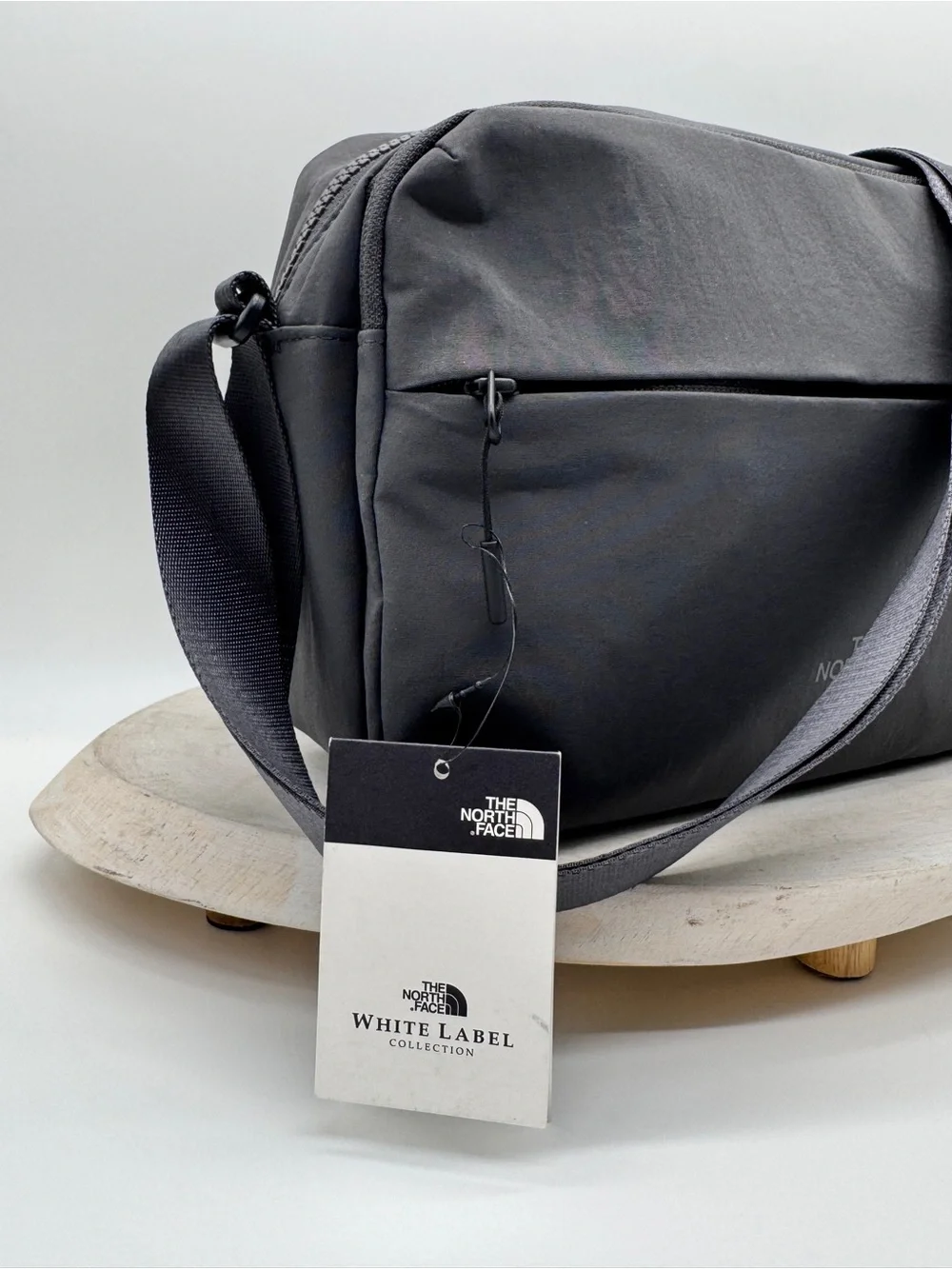 The North Face White Label CrossBody Messenger Bag Charcoal Grey Korea Exclusive